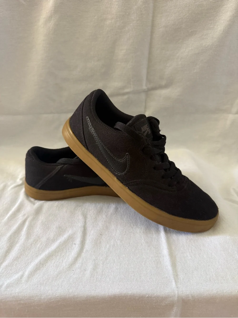 Nike Men’s Black Suede Sneakers with Gum Outsole